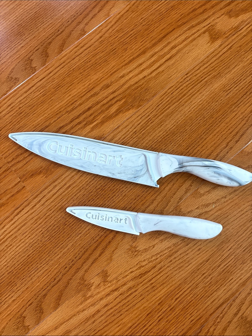 Cuisinart Marble-Effect Chef and Paring Knife Set - White/Gray